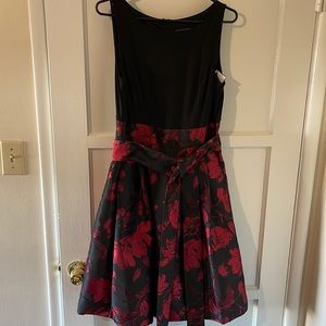 Jessica Howard cocktail dress black/burgundy in size 10